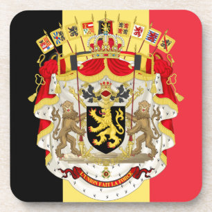 België vlag & COA Onderzetter