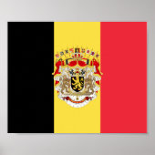 België vlag & COA Poster (Voorkant)