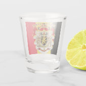 België vlag & COA Shot Glas (Achterkant)