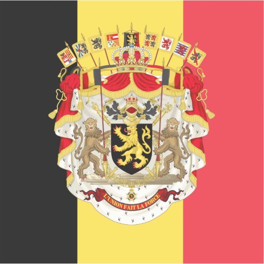 België vlag & COA Sticker (Voorkant)