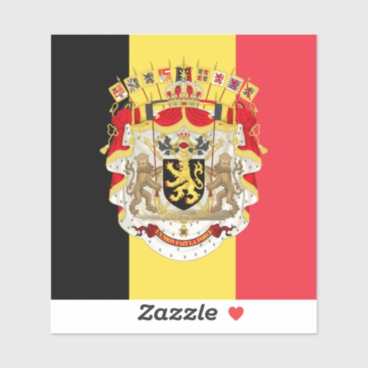 België vlag & COA Sticker (Vel)