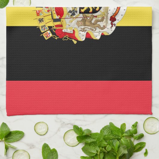 België vlag & COA Theedoek (Gevouwen)