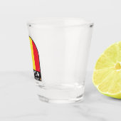 België vlag Embleem Verstoorde Vintage Shot Glas (Rechts)