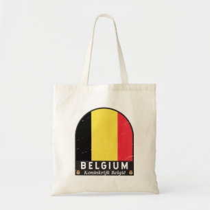 België vlag Embleem Verstoorde Vintage Tote Bag