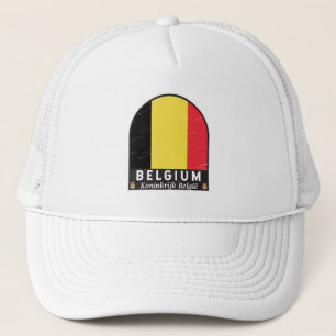 België vlag Embleem Verstoorde Vintage Trucker Pet