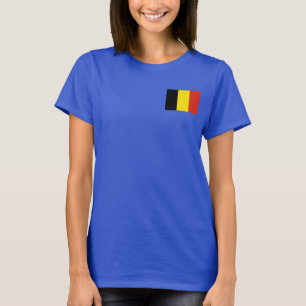 België vlag en kaart dk T-Shirt