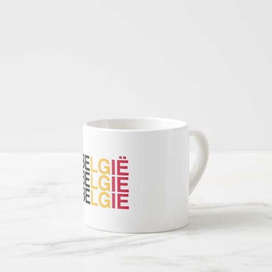 BELGIË Vlag Espresso Kop (Voorkant rechts)