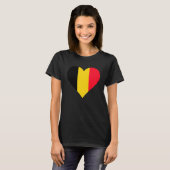 België Vlag Hart België Geschenken Liefde België T T-shirt (Voorkant volledig)