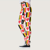 België Vlag Hart Pattern Cute Patriotic Belgium Leggings (Links)