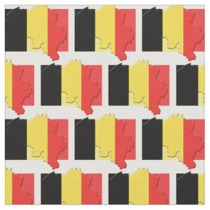 BELGIË VLAG Kaart Omtrek Stof