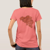 België vlag + kaart T-shirt (Achterkant)