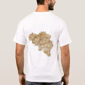 België Vlag + Kaart + Tekst T-shirt (Achterkant)