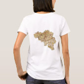 België Vlag + Kaart + Tekst T-shirt (Achterkant)