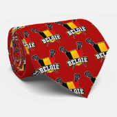 België vlag Lacrosse Logo Stropdas (Opgerold)