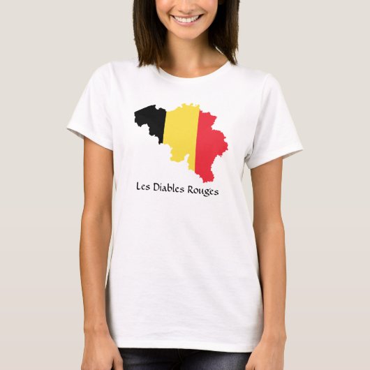België-vlag leidt de Routekaarten T-Shirt (Voorkant)