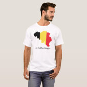 België-vlag leidt de Routekaarten T-Shirt (Voorkant volledig)