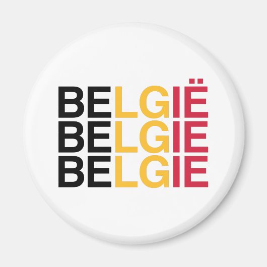 BELGIË Vlag Magneet (Voorkant)
