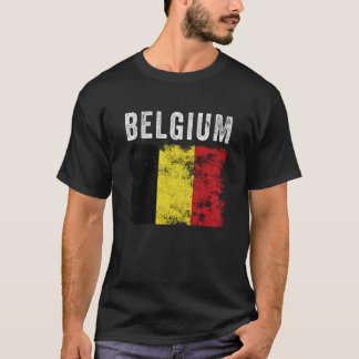 België vlag Mannen vrouwen Kinder Belgische vlag T-shirt