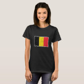 belgië vlag met Belgische kleuren T-shirt (Voorkant volledig)