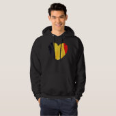 België Vlag op vorm van hart België Hoodie (Voorkant volledig)