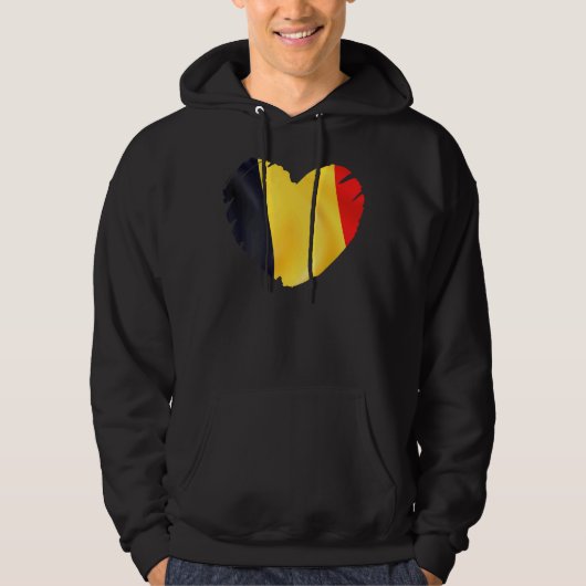 België Vlag op vorm van hart België Hoodie (Voorkant)