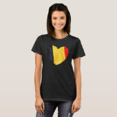 België Vlag op vorm van hart België T-shirt (Voorkant volledig)