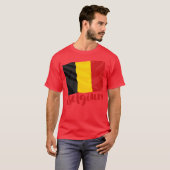 België vlag T-Shirt (Voorkant volledig)