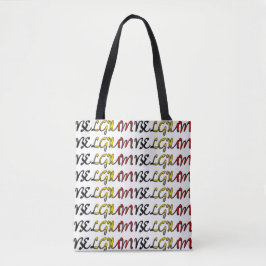 België vlag Typografie Europese landenlabel Tote Bag