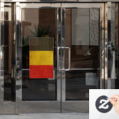 België Vlag Vintage Ontwerp Raamsticker (Kantoordeur)
