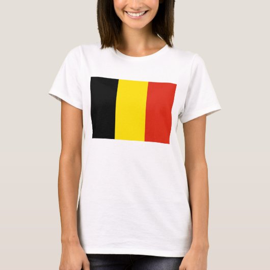 België vlag x kaart T-Shirt (Voorkant)