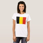 België vlag x kaart T-Shirt (Voorkant volledig)