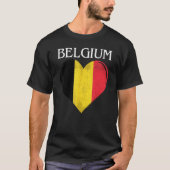  België Vlaggenhart voor Belg T-shirt (Voorkant)