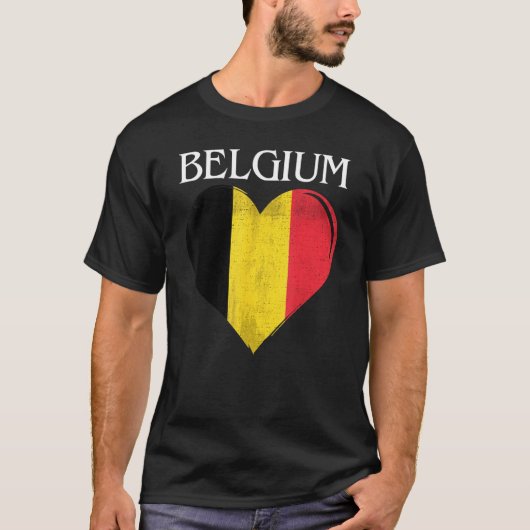  België Vlaggenhart voor Belg T-shirt (Voorkant)