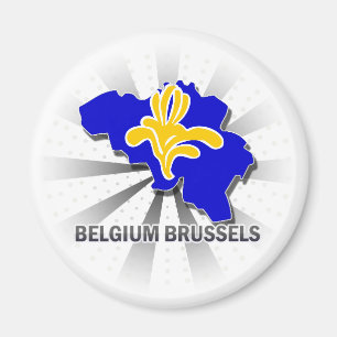 België Vlaggenkaart Brussel 2.0 Magneet