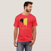 België vlagkaart de Rode Duivels T-Shirt (Voorkant volledig)