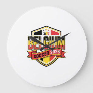 België Voetbal 2026 Voetbal Vet Land Typografie Grote Klok
