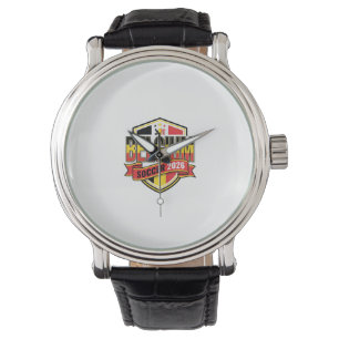 België Voetbal 2026 Voetbal Vet Land Typografie Horloge