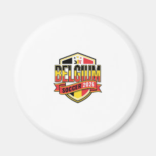België Voetbal 2026 Voetbal Vet Land Typografie Magneet