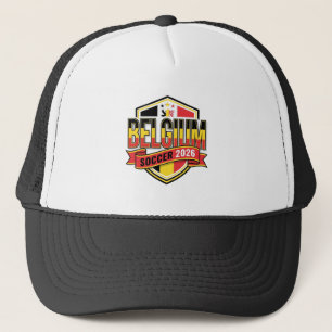 België Voetbal 2026 Voetbal Vet Land Typografie Trucker Pet