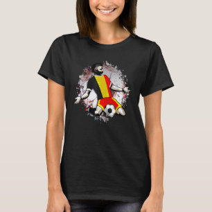 België Voetbal Belgische nationale vlag Trots voet T-shirt