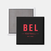 België Voetbal Oprichting 1830 Erfgoed Voetbal Fan Magneet (Voorkant / Achterkant)
