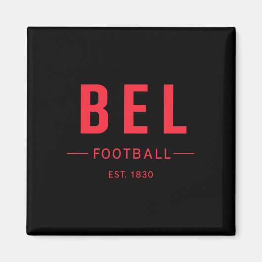 België Voetbal Oprichting 1830 Erfgoed Voetbal Fan Magneet (Voorkant)