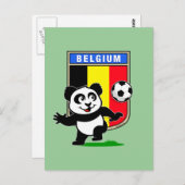 België Voetbal Panda Briefkaart (Voorkant / Achterkant)