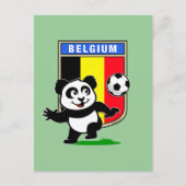 België Voetbal Panda Briefkaart (Voorkant)