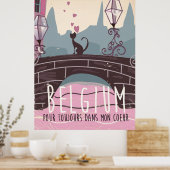 België voor altijd in mijn hart poster (Keuken)