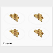 België wafelland ovale sticker (Vel)