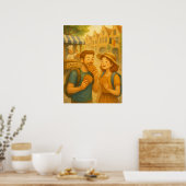 België Waffle Adventure – Cosy Travel Poster (Keuken)