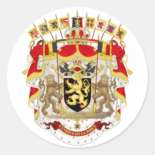 België Wapenschild Sticker (Voorkant)