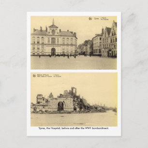 België, Ypres - WW1 Bombardement Briefkaart