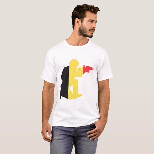 België zegel t-shirt (Voorkant volledig)
